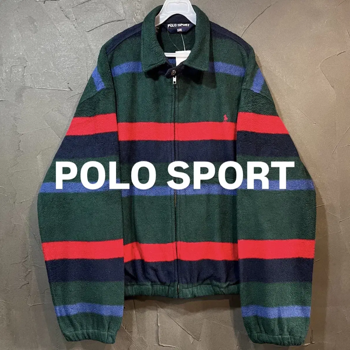 [XL] POLO SPORT 폴로스포츠 스트라이프 플리스 자켓